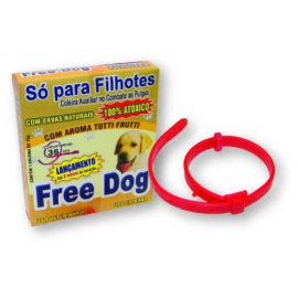 Coleira Anti-pulgas 90 Dias Tuti Fruti - Filhote -Free Dog